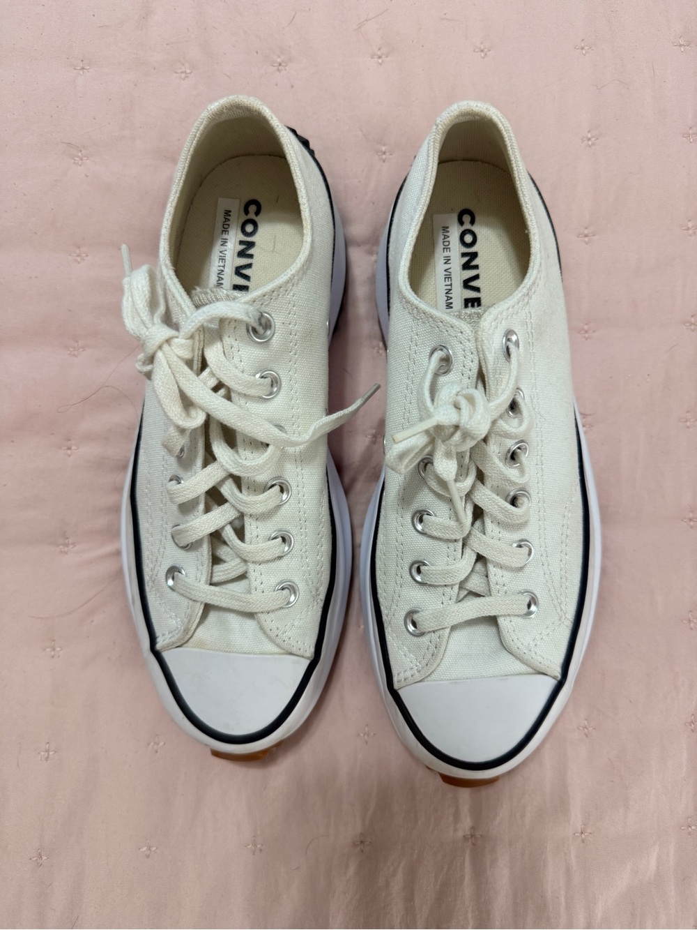 Converse Women's Low-Top Canvas Sneakers in Off-White